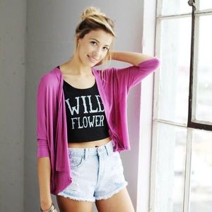 Box Cardigan / Fuchsia